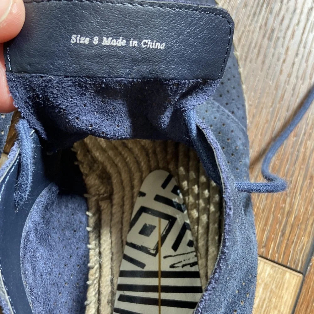 Dolce Vita Navy Suede Lace Up Espadrilles Size 8